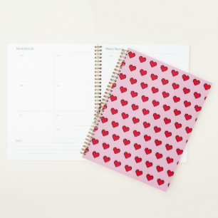 Agenda Forma cardíaca pixelada delgada