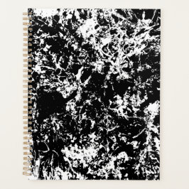 Agenda Formación de hielo abstracto en blanco y negro