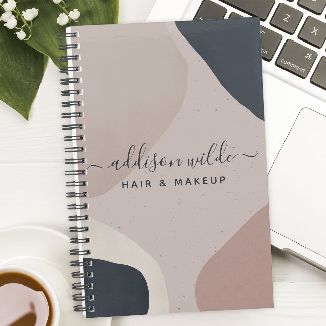 Agenda Formas Abstractas Modernas Neutras Rosa Azul Marin (Subido por el creador)