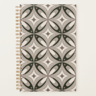 Agenda Formas circulares retro beige y marrón