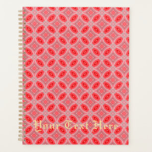 Agenda Formas de flor de resumen rojo