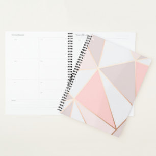 Agenda Formas geométricas rosadas