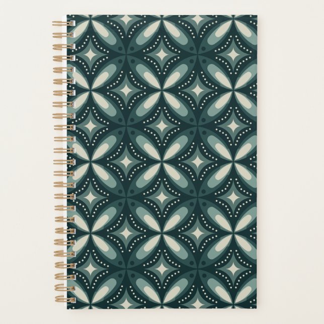 Agenda formas verdes retro (Anverso)