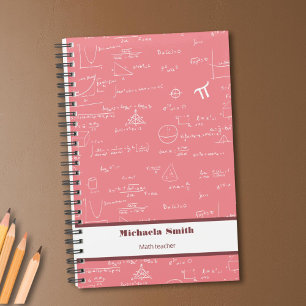 Agenda Fórmulas de ecuaciones matemáticas rosadas