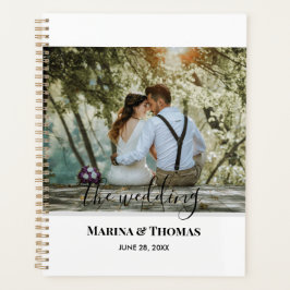 Agenda Foto Boda personalizada con caligrafía moderna