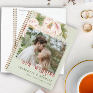 Agenda Foto Boda personalizada Rubor y Sage Floral