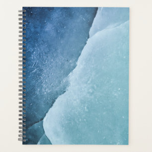 Agenda Foto de arte del hielo de color turquesa