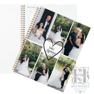 Agenda Foto de boda elegante moderna personalizada