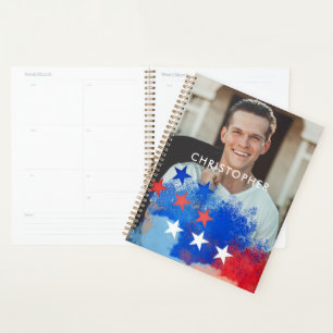 Agenda Foto de escritura botánica de plata azul de la mar