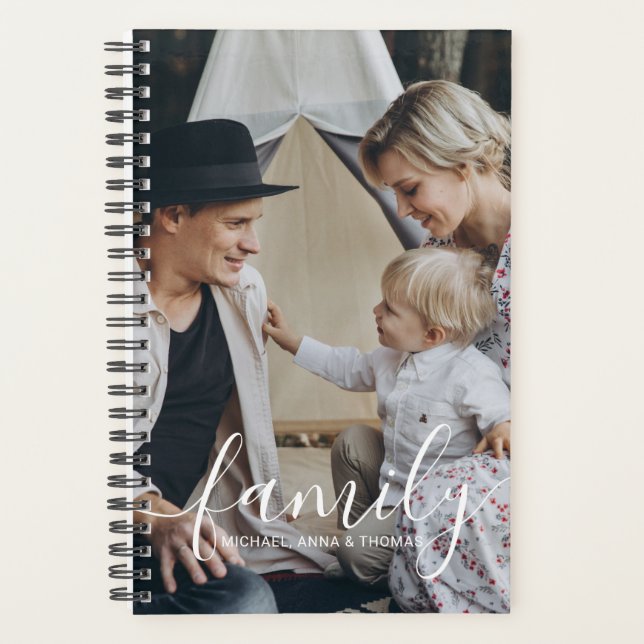 Agenda Foto de familia de personalizados con nombre perso (Anverso)
