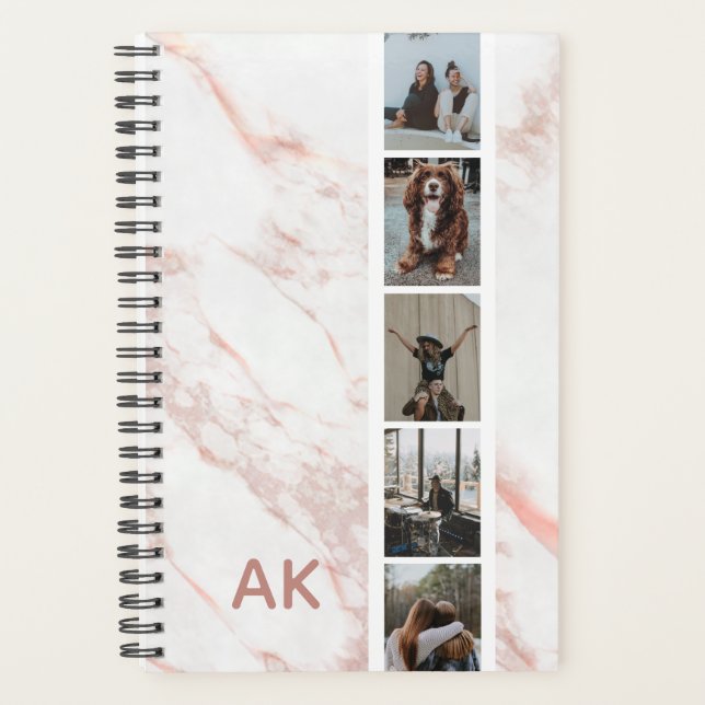 Agenda Foto de la tira de película Faux Pink Marble Perso (Anverso)