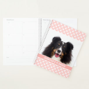Agenda Foto de mascota personalizada con patas blancas y 