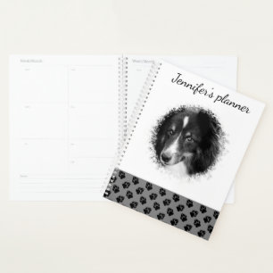 Agenda Foto de mascota personalizada y huellas de patas n