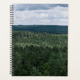 Agenda Foto de paisaje natural forestal nórdico aéreo