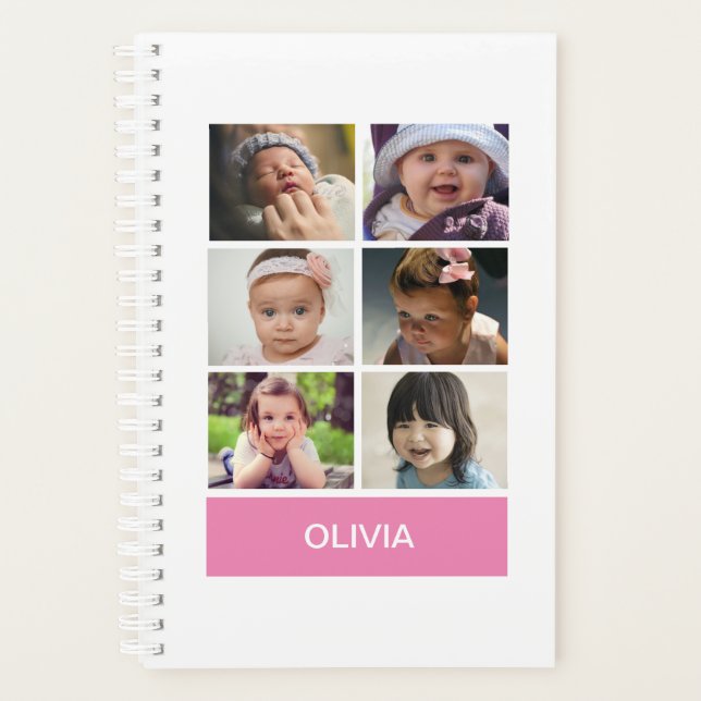 Agenda Foto de Personalizado rosa pastel - Personalizada (Anverso)