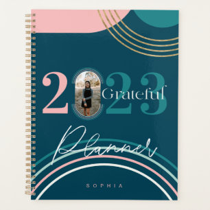 Agenda Foto de un Personalizado con arco iris geométrico