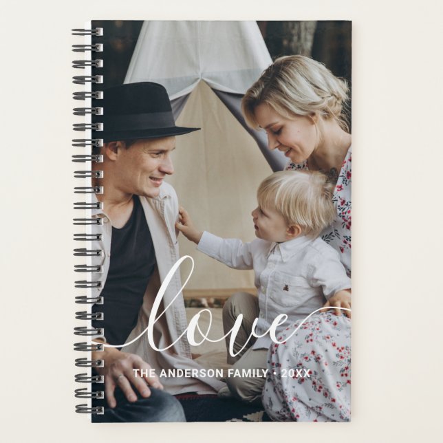 Agenda Foto familiar de Personalizado 'Amor' con nombre p (Anverso)