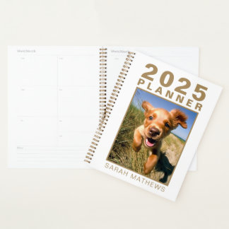 Agenda Foto Mascota Dog Gold Nombre blanco simple 2025