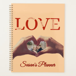 Agenda Foto personalizada con acrónimo de AMOR 