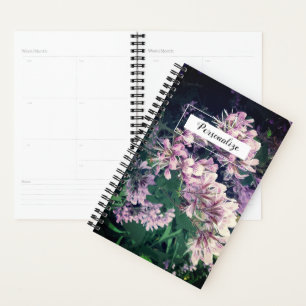 Agenda Foto personalizada de boda floral rosa bonito