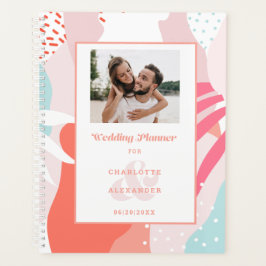 Agenda Foto Personalizada Patrón Memphis Bodas Mensuales