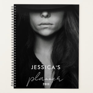 Agenda Foto personalizado Artista Blanco Negro Mensual Da
