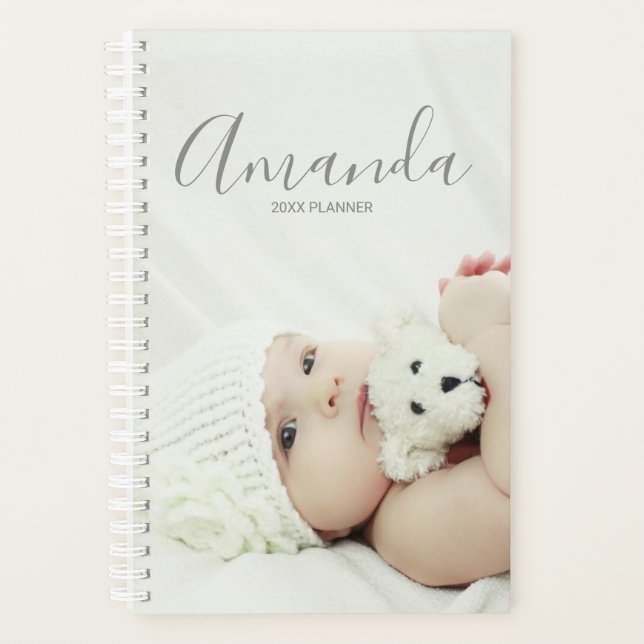 Agenda Foto personalizado con nombre y texto personalizad (Anverso)