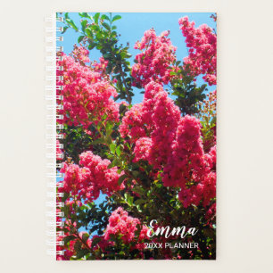 Agenda Fotografía de Flores de Arbol de Myrtle Crape Rosa