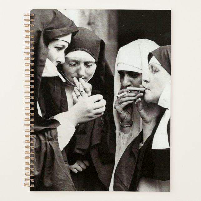Agenda Fotografía de las monjas humeantes de la época (Anverso)