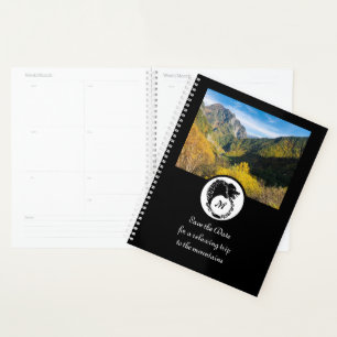 Agenda Fotografía de Monograma de la tribal Lobo Negro