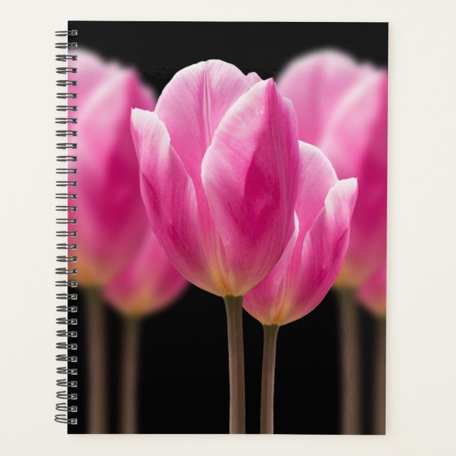 Agenda Fotografía elegante de Tulipanes y Flores Florales (Anverso)