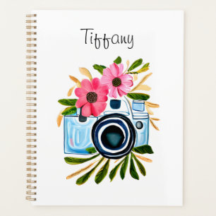 Agenda Fotografía personalizada Flores de cámara de época