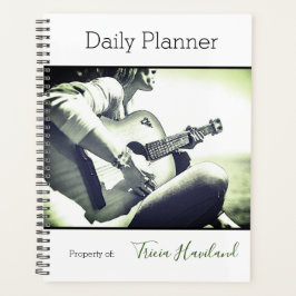 Agenda Fotomontólogo de guitarra hembra de planner diario