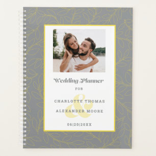 Agenda Fotos Personalizadas Tendencia Gris y Amarillo Bod
