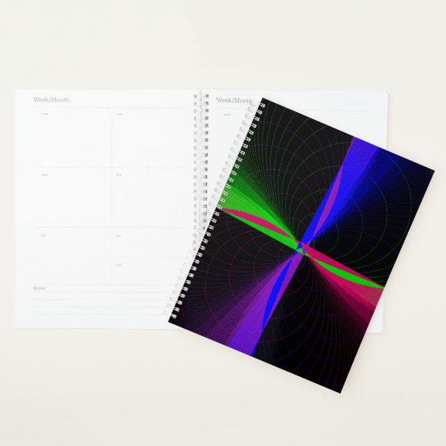 Agenda Four-Way Geometric Wave Spiral Planner (Demostración)
