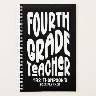 Agenda Fourth Grade Teacher Minimalist Typography