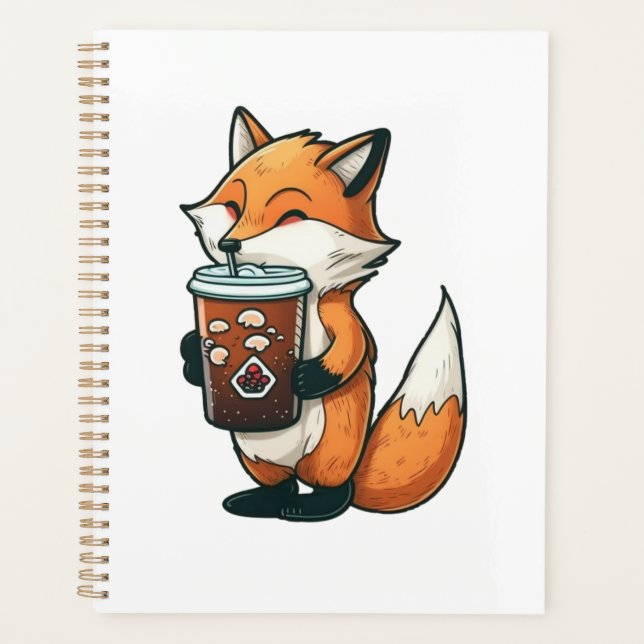 Agenda Fox con una taza (Anverso)