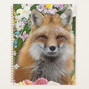 Agenda Fox de cuento de hadas en campo de flores