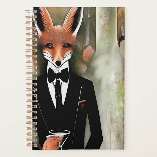 Agenda Fox roja con Martini (Anverso)