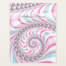Fractal de espiral de caña azul pastel