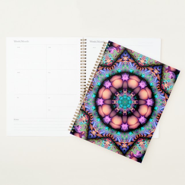 Agenda Fractal Mandala Floral Psicodelia (Demostración)