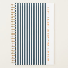 Agenda Franja azul verde vertical moderna personalizada