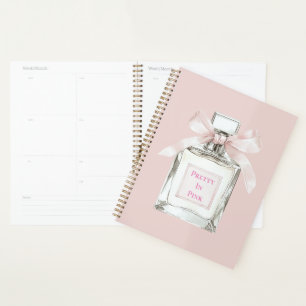 Agenda Frasco de perfume con lazo sonrosado Pretty in Pin