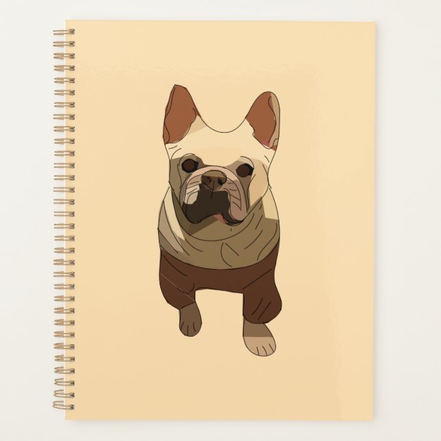 Agenda French Bulldog, Soft Peach (Anverso)