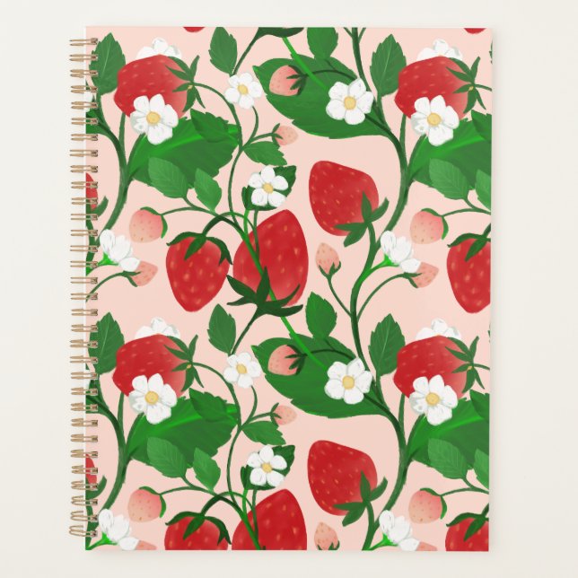 Agenda Fresa de Verano en Rosa (Anverso)