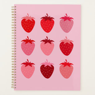 Agenda Fresas Estéticas De Pescado Rosa Y Rojo