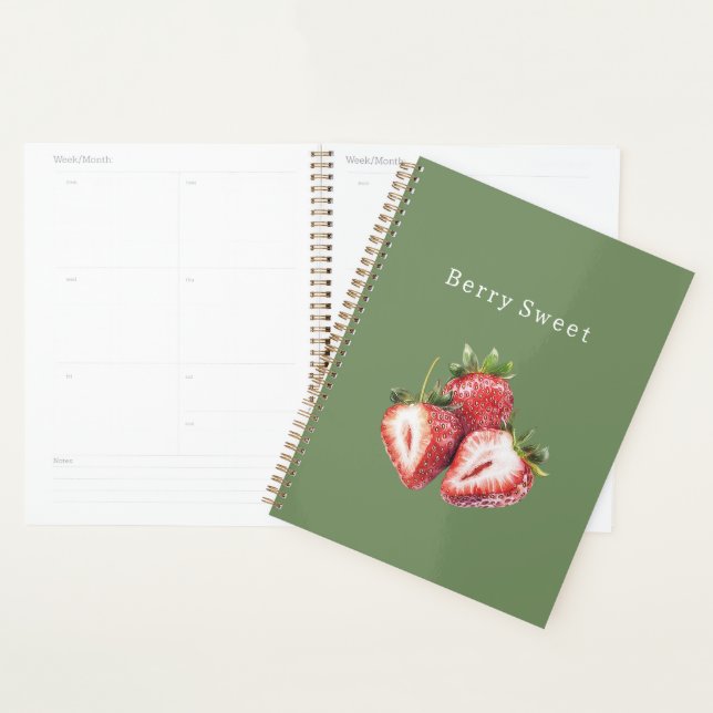 Agenda Fresas Verde Oliva Dulces De Frutas (Demostración)