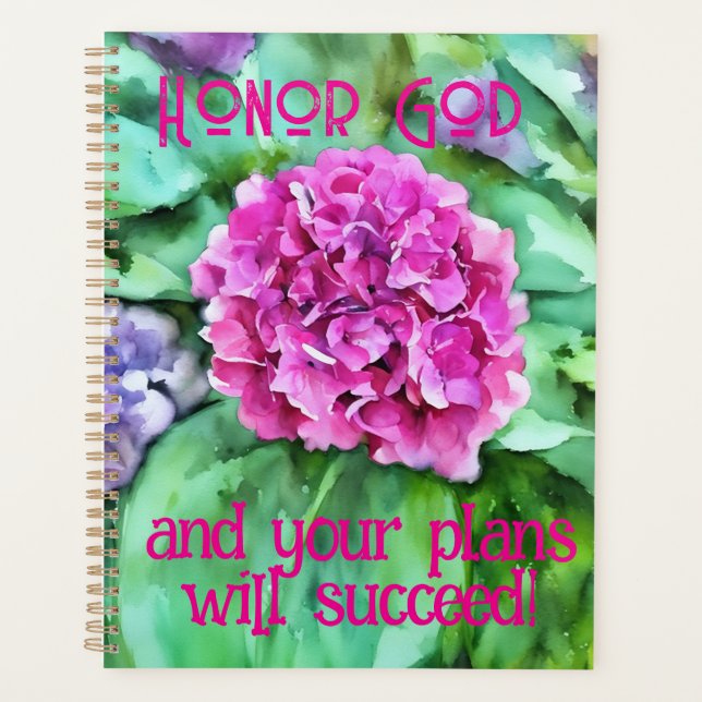 Agenda Fresco como una Planificadora de Hortensias (Anverso)