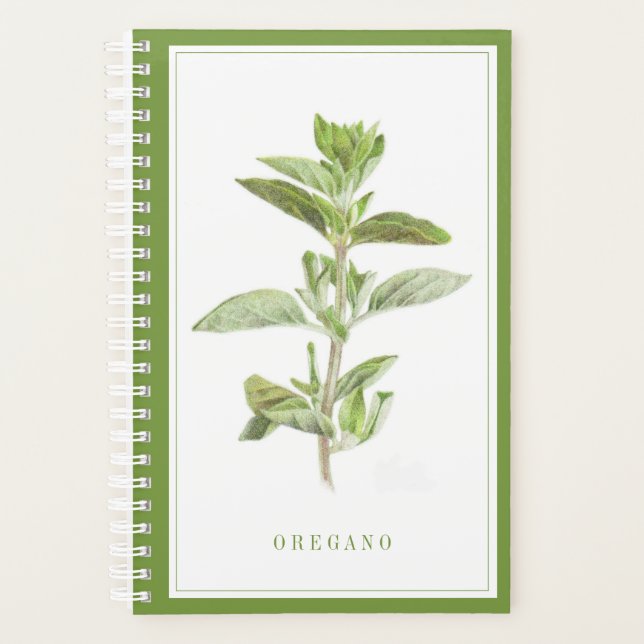 Agenda FRESH OREGANO 5.5x8.5 Planner / Verde (Anverso)