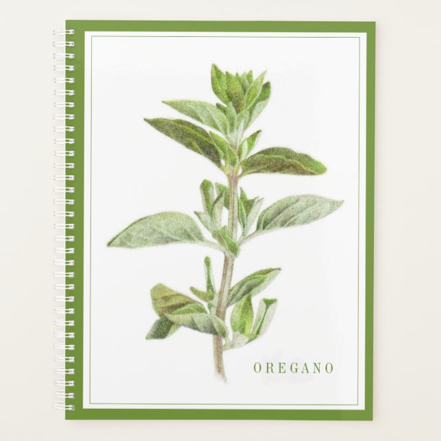 Agenda FRESH OREGANO 8.5x11 Planner / Verde (Anverso)
